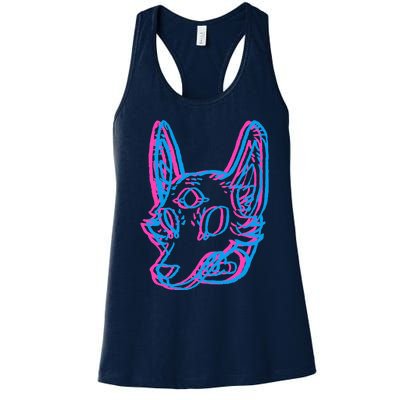 3d Space Coyote Women's Racerback Tank