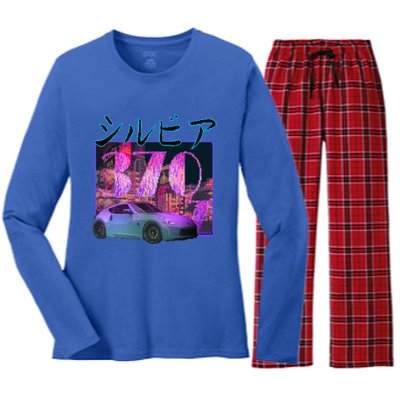 370z Sports Car Cool Gift Women's Long Sleeve Flannel Pajama Set 