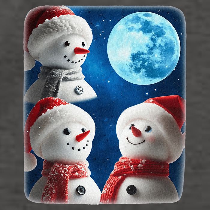 3 Snowman Christmas Moon Weird Cursed Meme Howling Parody Vector Backpack