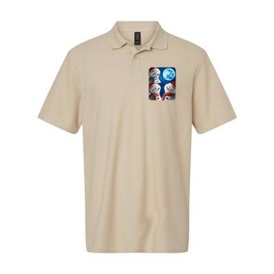 3 Snowman Christmas Moon Weird Cursed Meme Howling Parody Polo