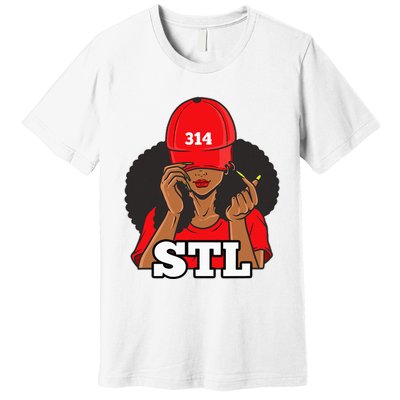 314 Stl From St. Louis Missouri Black Woman Premium T-Shirt