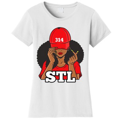 314 Stl From St. Louis Missouri Black Woman Women's T-Shirt