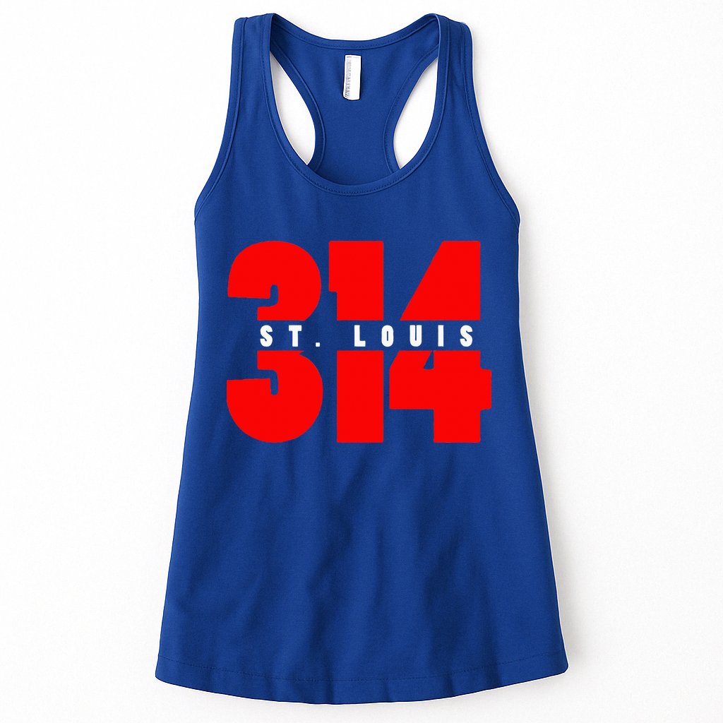314 St. Louis Area Code Missouri Womens Tank Top
