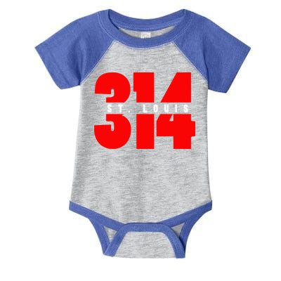 314 St. Louis Area Code Missouri Infant Baby Jersey Bodysuit