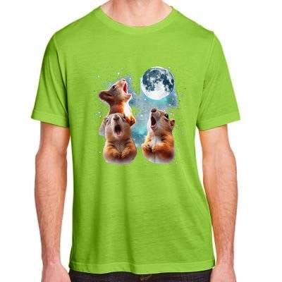 3 Squirrel Moon Howling Squirrel Head Funny Adult ChromaSoft Performance T-Shirt