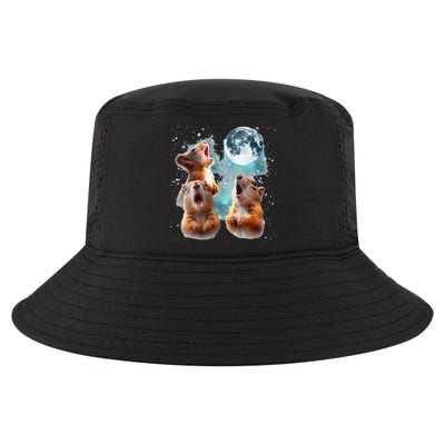 3 Squirrel Moon Howling Squirrel Head Funny Cool Comfort Performance Bucket Hat