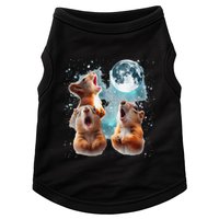 3 Squirrel Moon Howling Squirrel Head Funny Doggie Tank