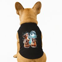 3 Squirrel Moon Howling Squirrel Head Funny Doggie Tank