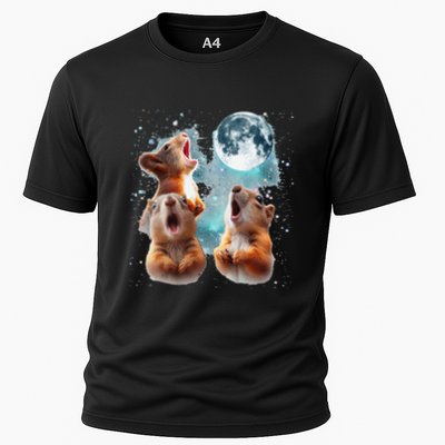 3 Squirrel Moon Howling Squirrel Head Funny Performance Shirt