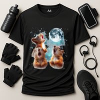 3 Squirrel Moon Howling Squirrel Head Funny Performance Shirt