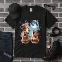 3 Squirrel Moon Howling Squirrel Head Funny Tall T-Shirt