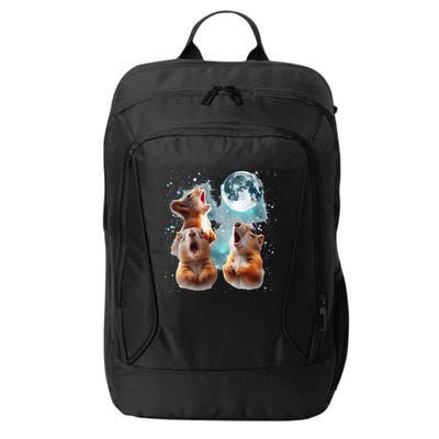 3 Squirrel Moon Howling Squirrel Head Funny City Backpack