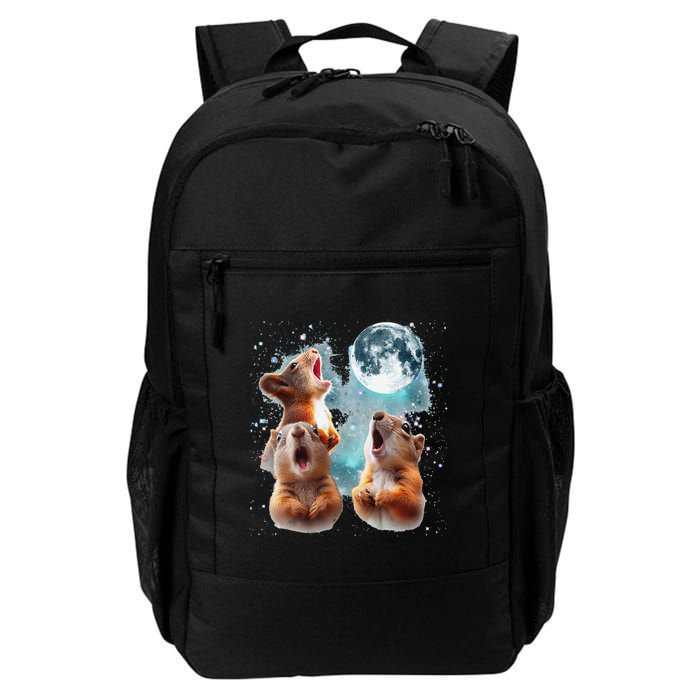 3 Squirrel Moon Howling Squirrel Head Funny Backpack