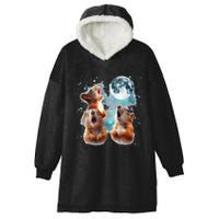 3 Squirrel Moon Howling Squirrel Head Funny Hooded Wearable Blanket