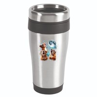 3 Squirrel Moon Howling Squirrel Head Funny 16oz Travel Tumbler