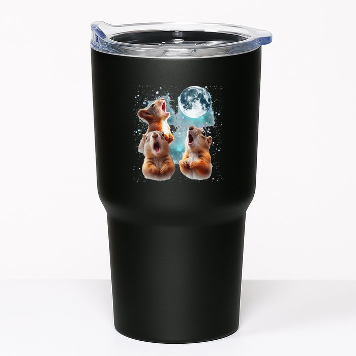 3 Squirrel Moon Howling Squirrel Head Funny Tumbler