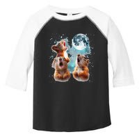 3 Squirrel Moon Howling Squirrel Head Funny Toddler Fine Jersey T-Shirt