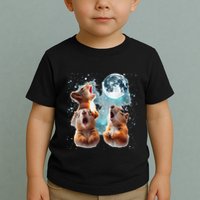3 Squirrel Moon Howling Squirrel Head Funny Toddler T-Shirt
