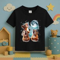 3 Squirrel Moon Howling Squirrel Head Funny Toddler T-Shirt
