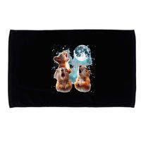 3 Squirrel Moon Howling Squirrel Head Funny Microfiber Hand Towel