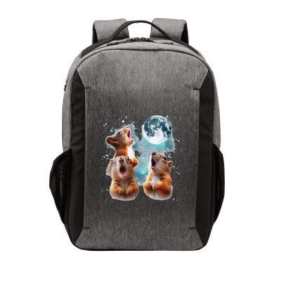 3 Squirrel Moon Howling Squirrel Head Funny Vector Backpack