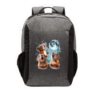 3 Squirrel Moon Howling Squirrel Head Funny Vector Backpack