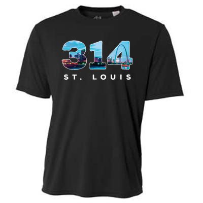 314 Stl Pride St. Louis Area Code Cooling Performance Crew T-Shirt