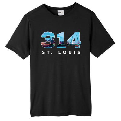 314 Stl Pride St. Louis Area Code Tall Fusion ChromaSoft Performance T-Shirt