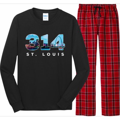 314 Stl Pride St. Louis Area Code Long Sleeve Pajama Set