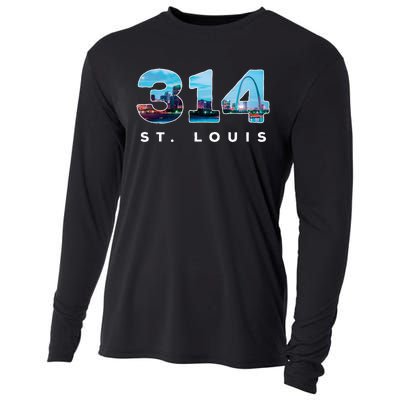 314 Stl Pride St. Louis Area Code Cooling Performance Long Sleeve Crew