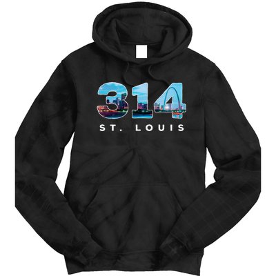 314 Stl Pride St. Louis Area Code Tie Dye Hoodie