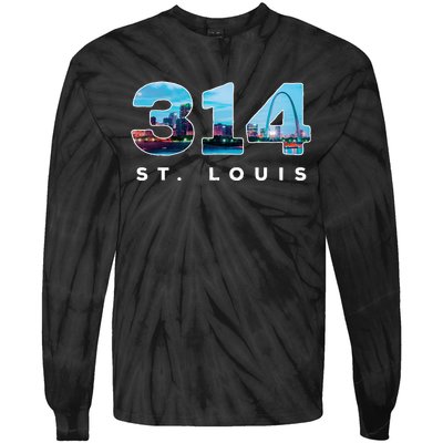 314 Stl Pride St. Louis Area Code Tie-Dye Long Sleeve Shirt