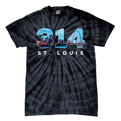 314 Stl Pride St. Louis Area Code Tie-Dye T-Shirt