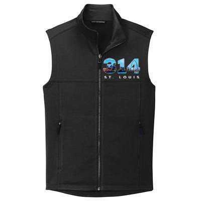 314 Stl Pride St. Louis Area Code Collective Smooth Fleece Vest