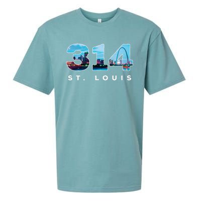 314 Stl Pride St. Louis Area Code Sueded Cloud Jersey T-Shirt