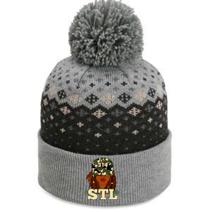 314 Stl St Louis Black Woman Locs Camo The Baniff Cuffed Pom Beanie