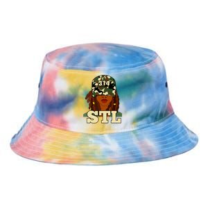 314 Stl St Louis Black Woman Locs Camo Tie Dye Newport Bucket Hat