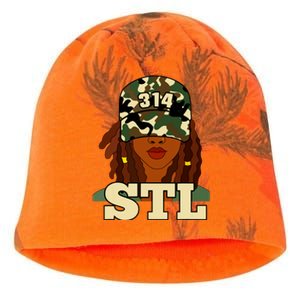 314 Stl St Louis Black Woman Locs Camo Kati - Camo Knit Beanie