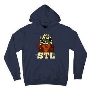 314 Stl St Louis Black Woman Locs Camo Tall Hoodie