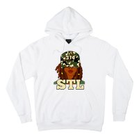 314 Stl St Louis Black Woman Locs Camo Hoodie