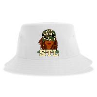 314 Stl St Louis Black Woman Locs Camo Sustainable Bucket Hat