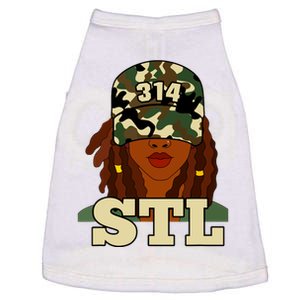 314 Stl St Louis Black Woman Locs Camo Doggie Tank