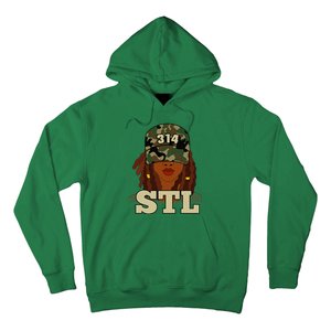 314 Stl St. Louis Black Woman Locs Camo Hoodie