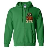 314 Stl St. Louis Black Woman Locs Camo Full Zip Hoodie