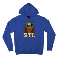 314 Stl | St. Louis Black Woman Locs Camo Hoodie