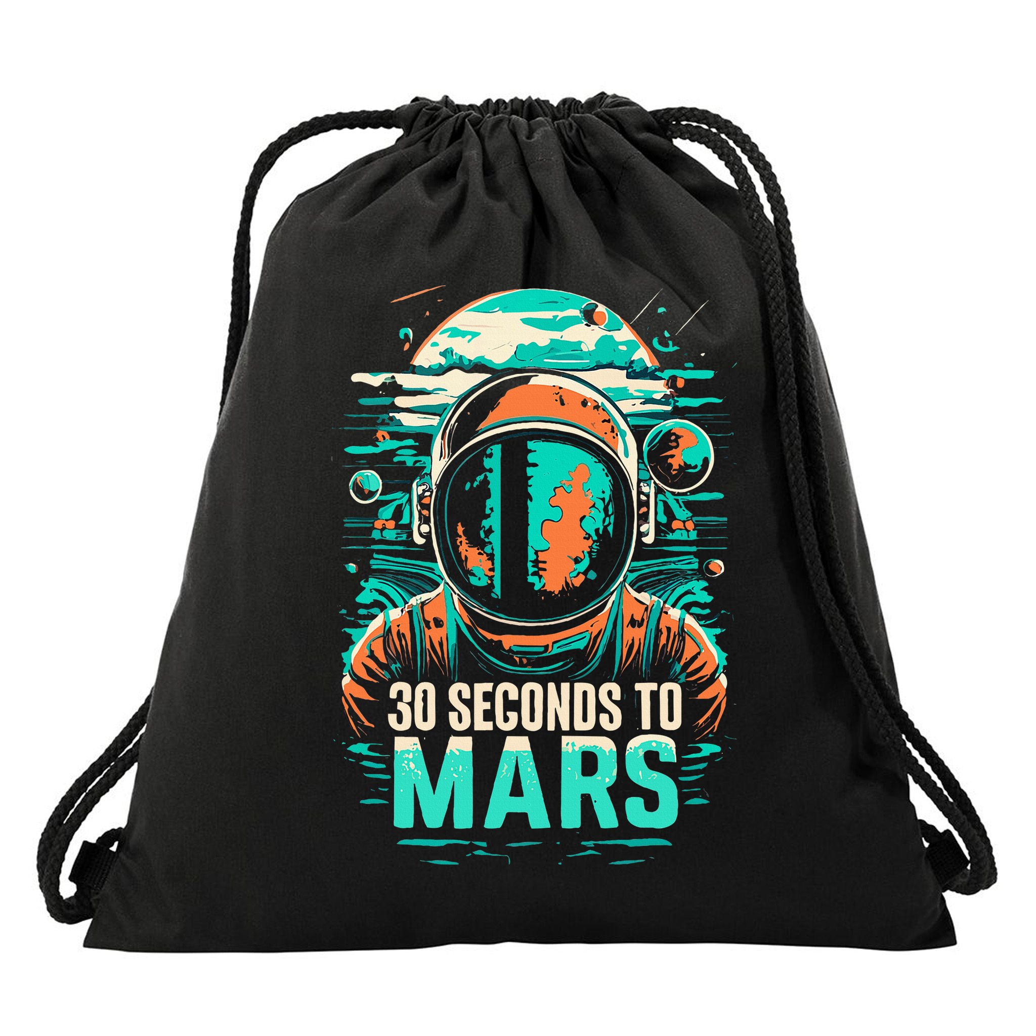 30 Seconds To Mars Drawstring Bag