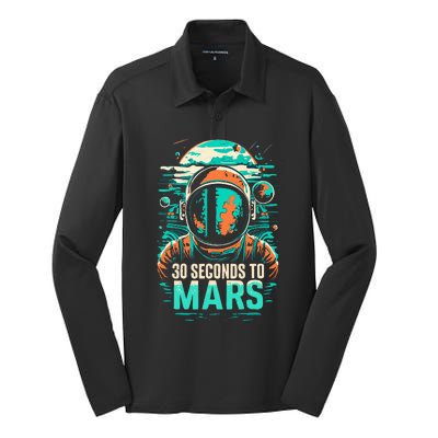 30 Seconds To Mars Silk Touch Performance Long Sleeve Polo