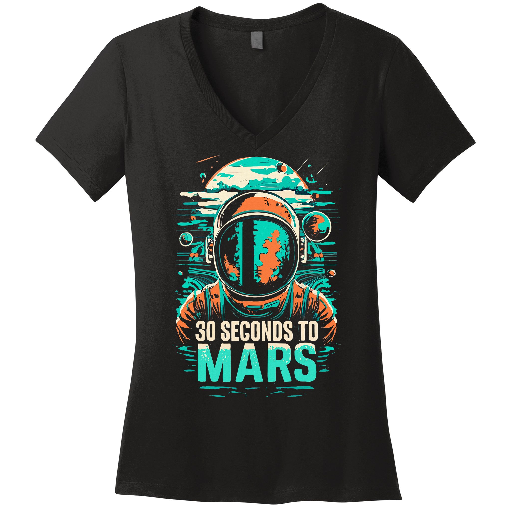 30 Seconds To Mars Women's V-Neck T-Shirt