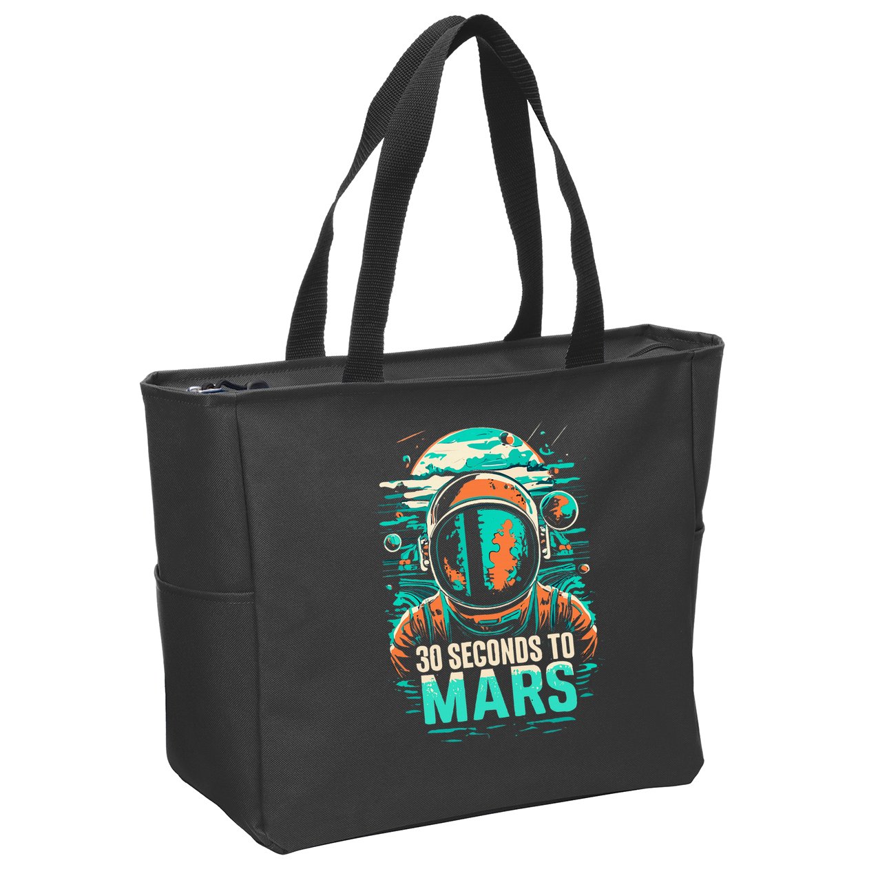 30 Seconds To Mars Zip Tote Bag