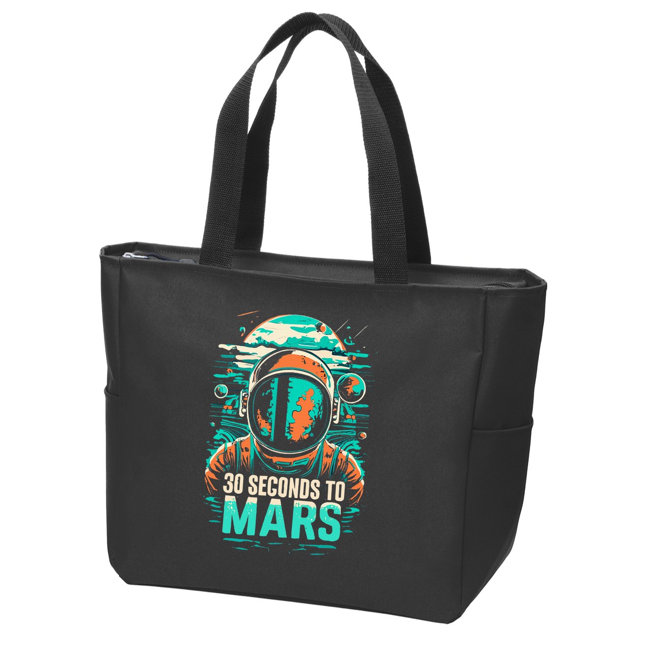30 Seconds To Mars Zip Tote Bag